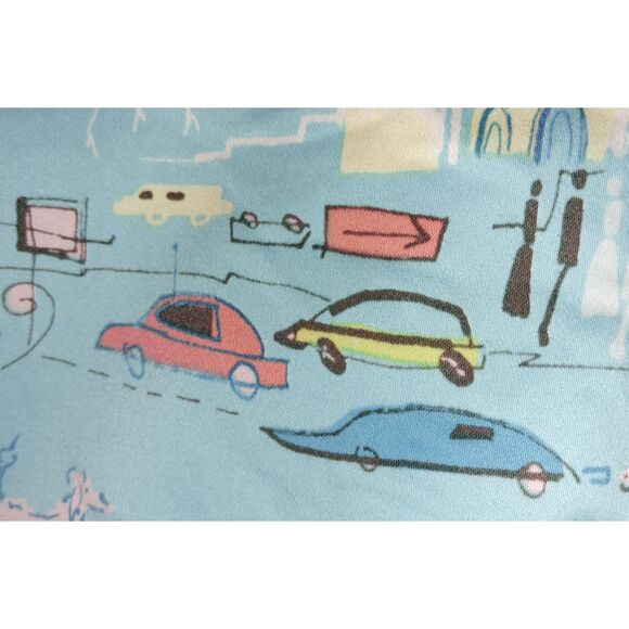 Moe Clothing Company Y2K Paris Pattern A line Pleated Skirt Size 3 - Picture 3 of 5